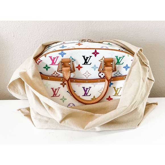 💰SOLD💰 AUTHENTIC Louis Vuitton White Monogram Multicolor Trouville - Picture 14 of 16